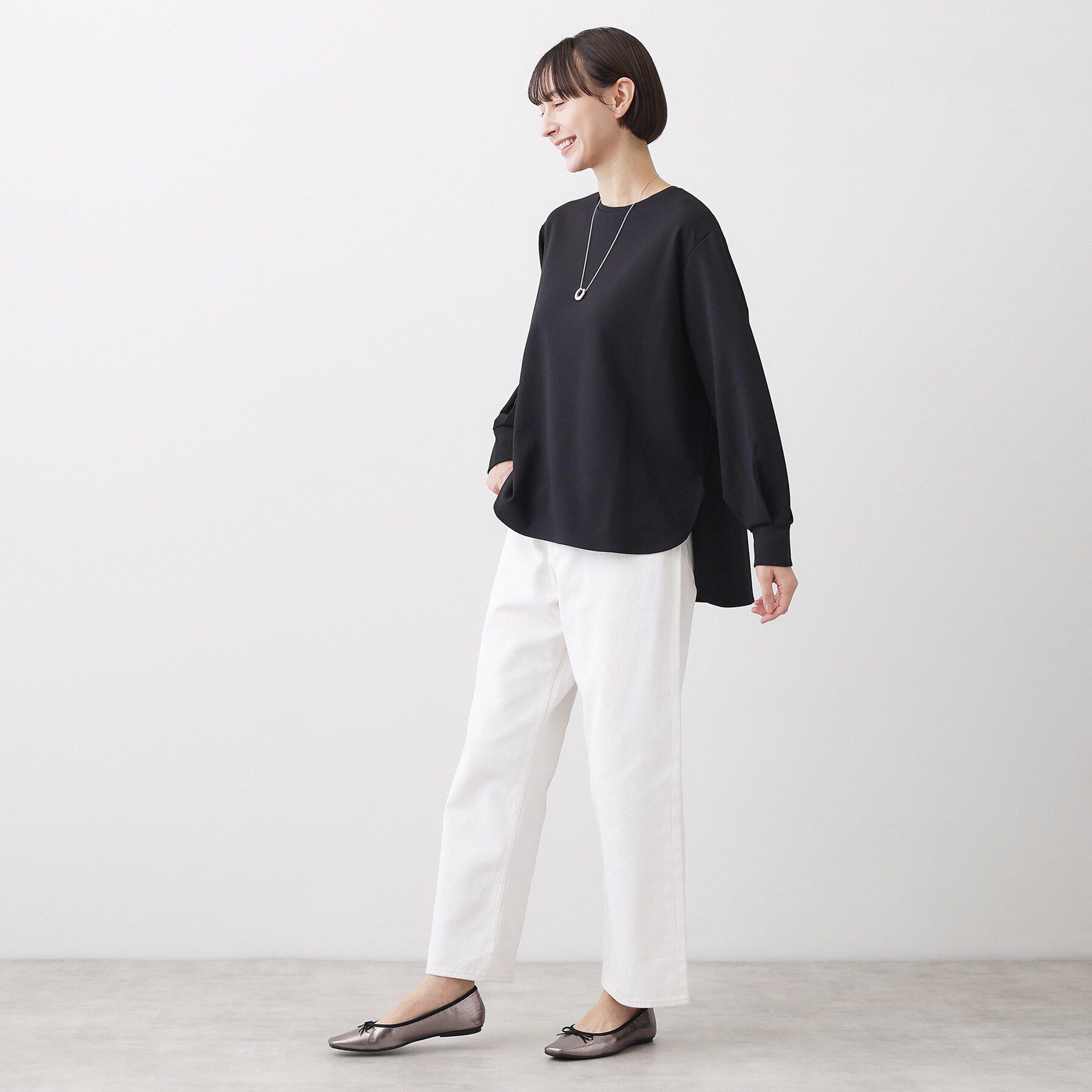 Dessin「【体型カバー/レイヤード/洗える】ジョーゼットプルオーバーブラウス」|シャツ・ブラウス|