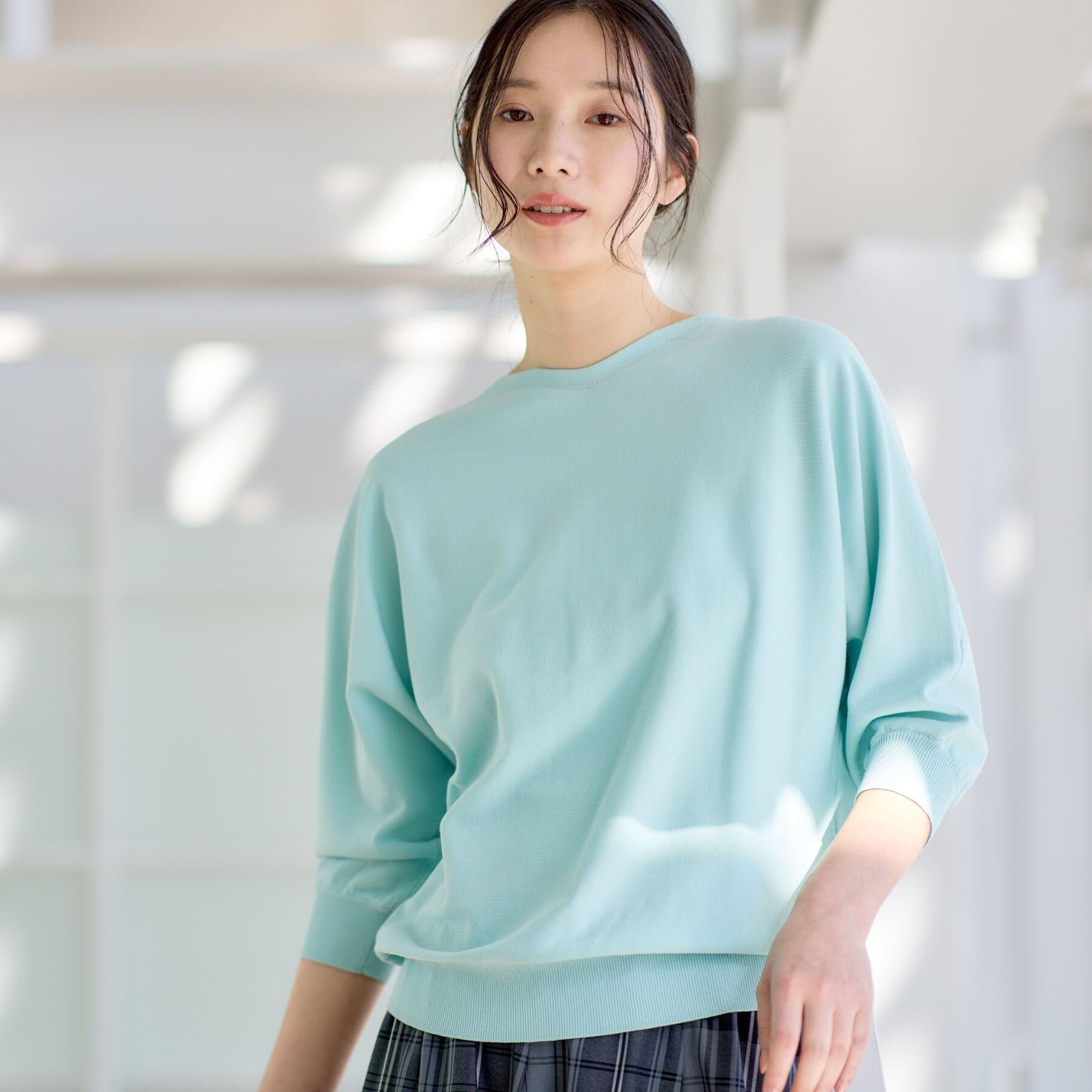 Dessin「【洗える】後ろボタンニットプルオーバー七分袖」|ニット・セーター|