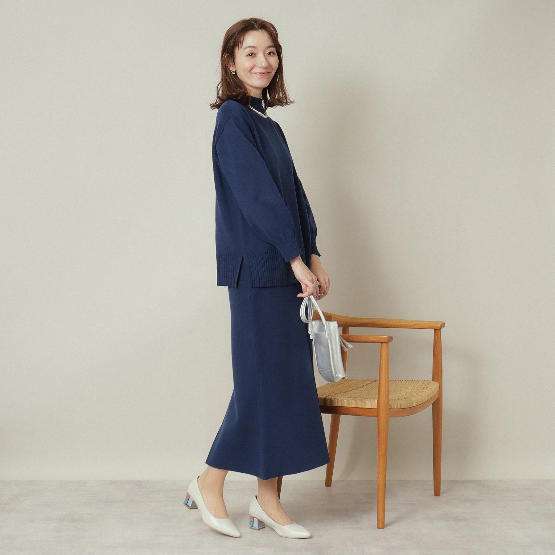 ITS&rsquo;DEMO「【通勤／手洗い可】ボトルネック&times;タイトスカートセットアップ」|スーツ|