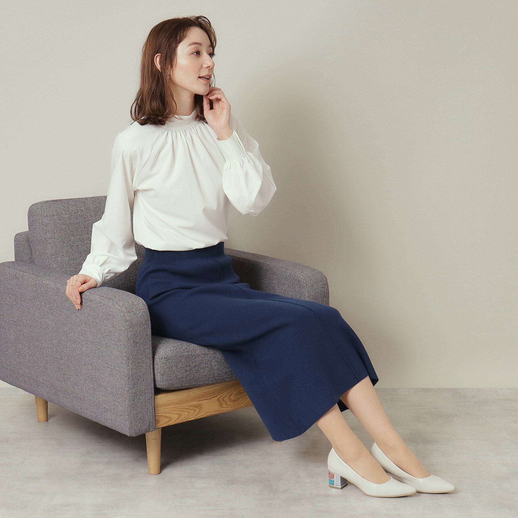 ITS&rsquo;DEMO「【通勤／手洗い可】ボトルネック&times;タイトスカートセットアップ」|スーツ|