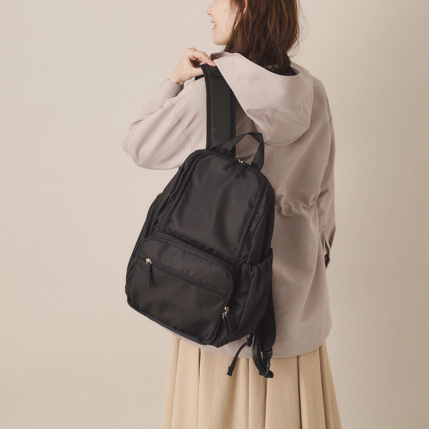 ITS&rsquo;DEMO「【A4対応／大容量】14ポケットリュック」|リュック|ブラック(019)