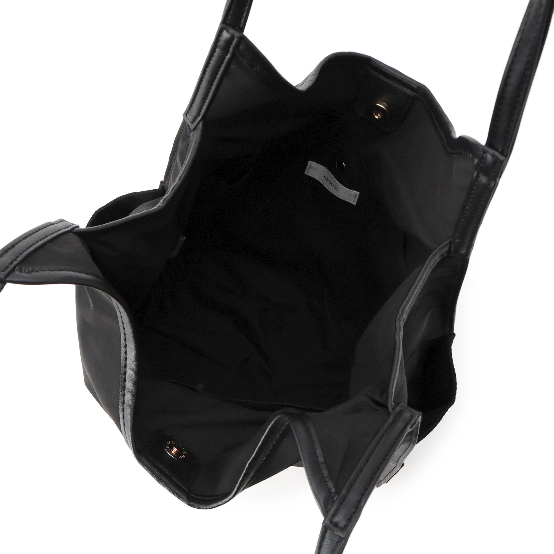 ITS&rsquo;DEMO「【A4対応／9ポケット】合皮パイピング多ポケトート」|トートバッグ|