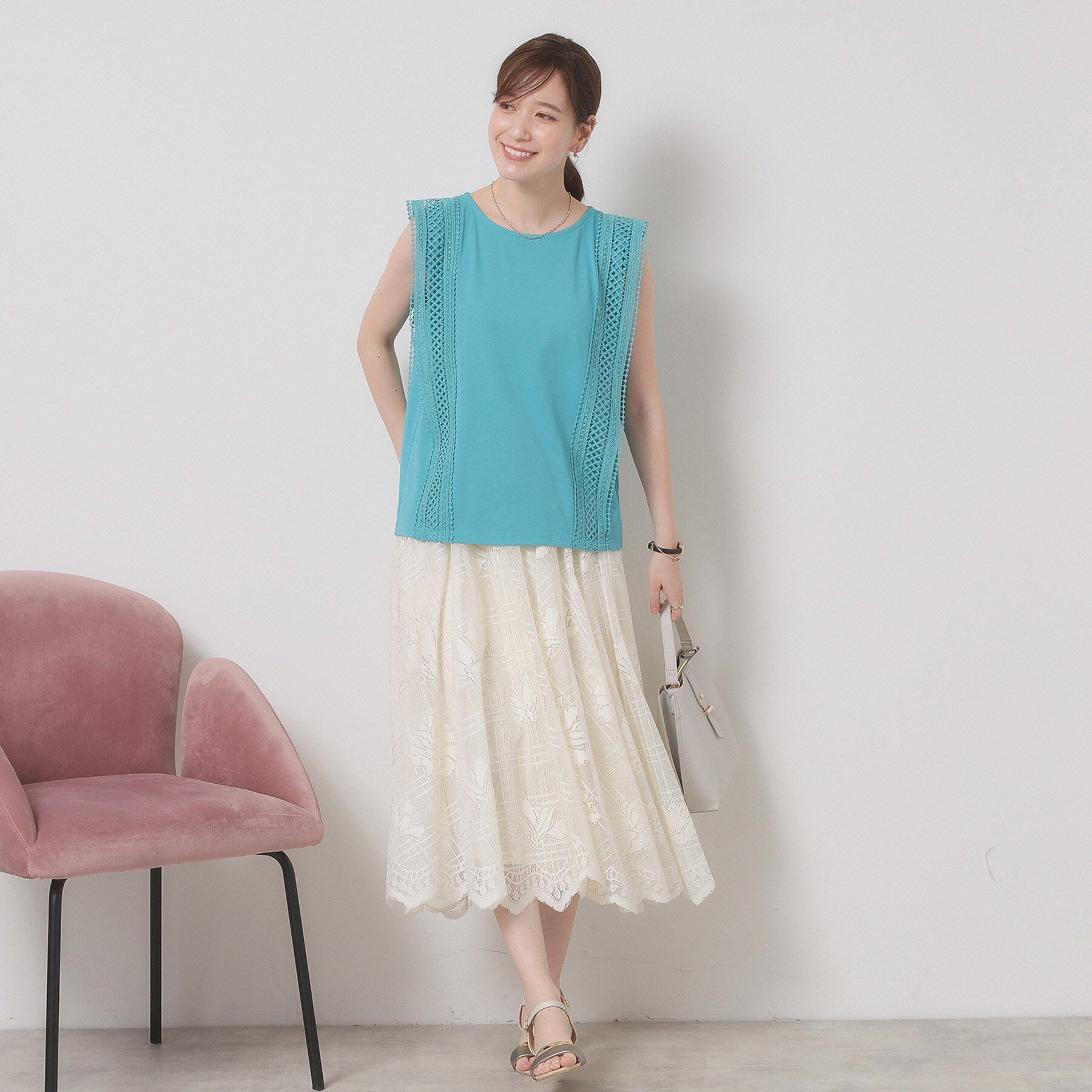 ITS&rsquo;DEMO「【洗濯機OK】ショルダーレースプルオーバー」|Tシャツ・カットソー|