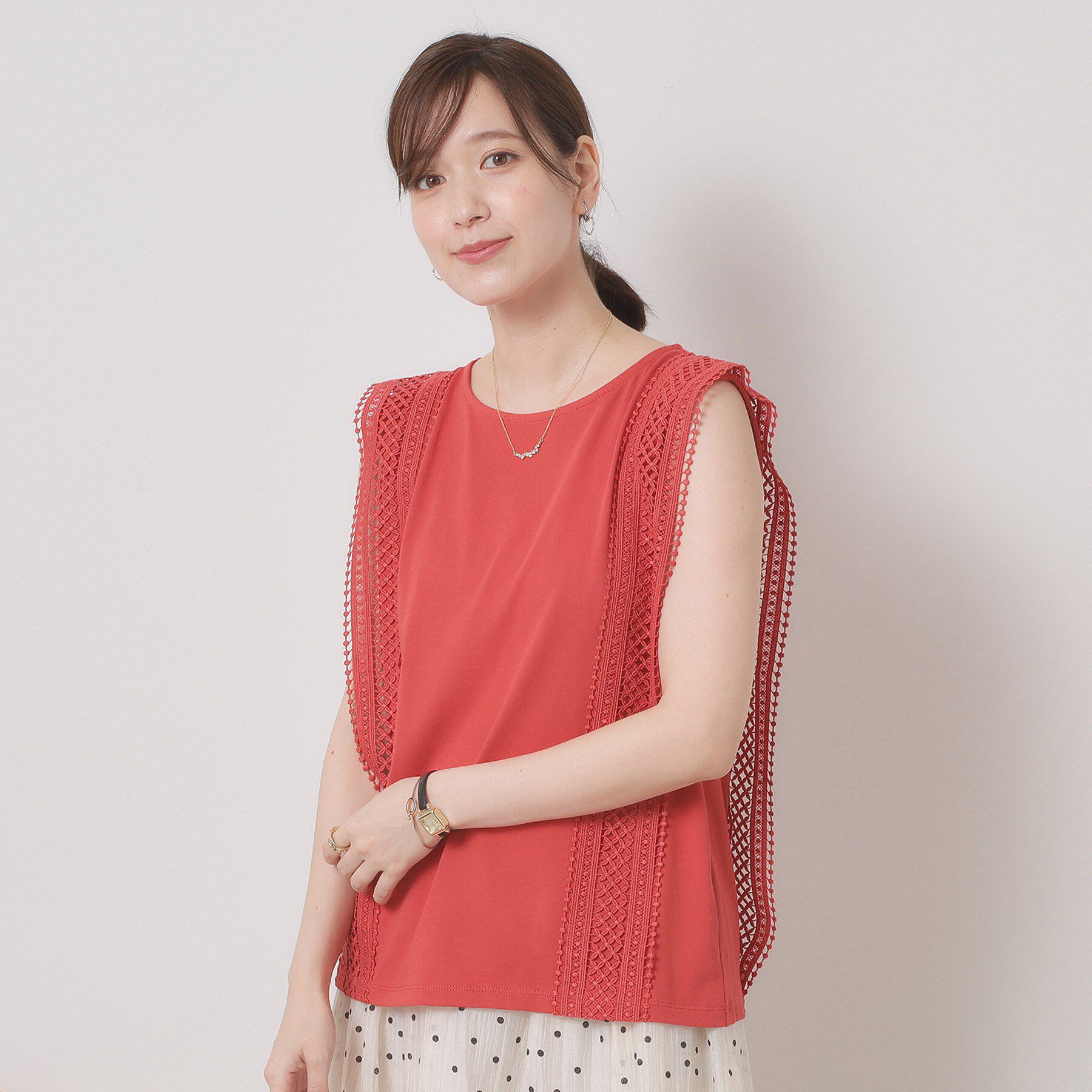 ITS&rsquo;DEMO「【洗濯機OK】ショルダーレースプルオーバー」|Tシャツ・カットソー|