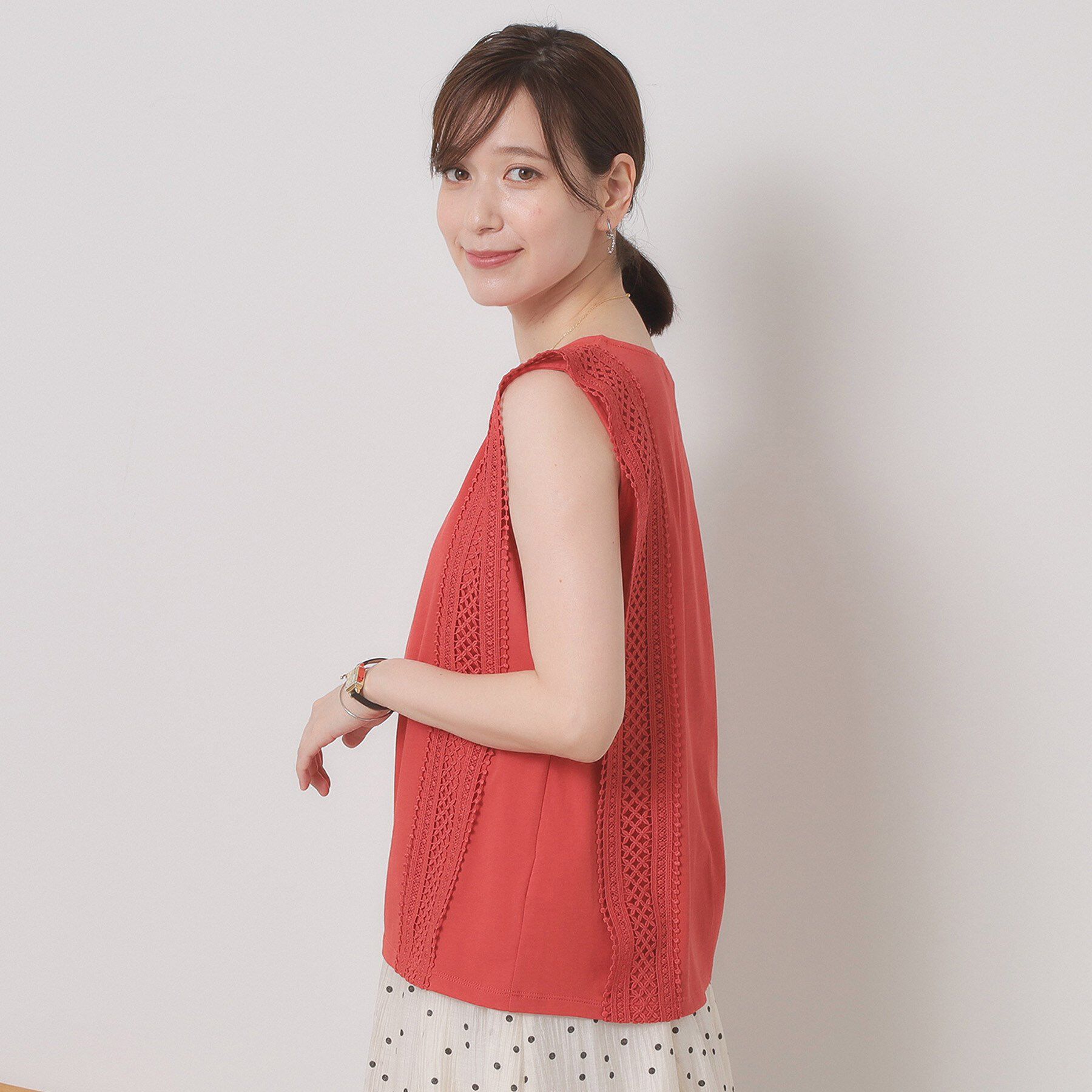 ITS&rsquo;DEMO「【洗濯機OK】ショルダーレースプルオーバー」|Tシャツ・カットソー|