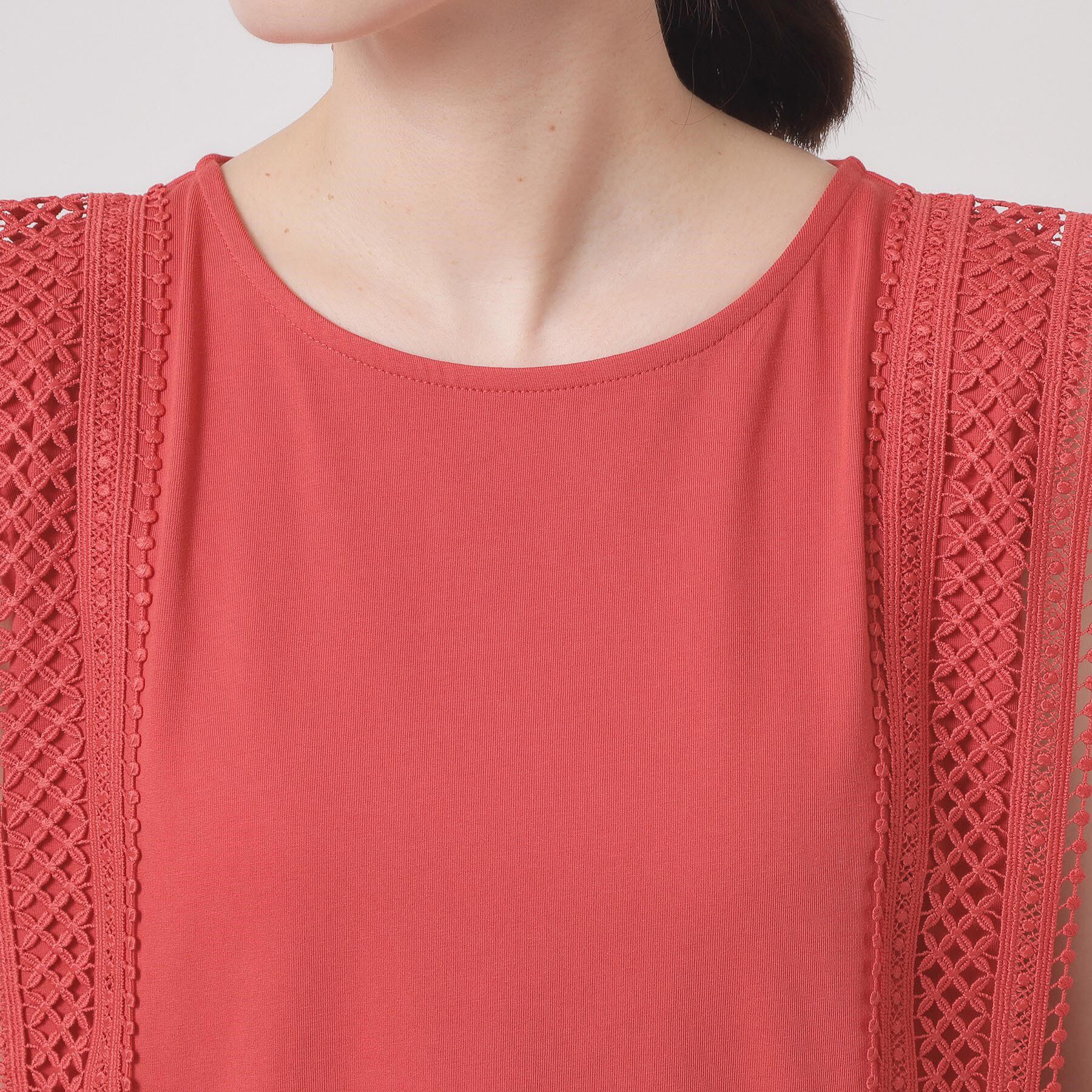 ITS&rsquo;DEMO「【洗濯機OK】ショルダーレースプルオーバー」|Tシャツ・カットソー|