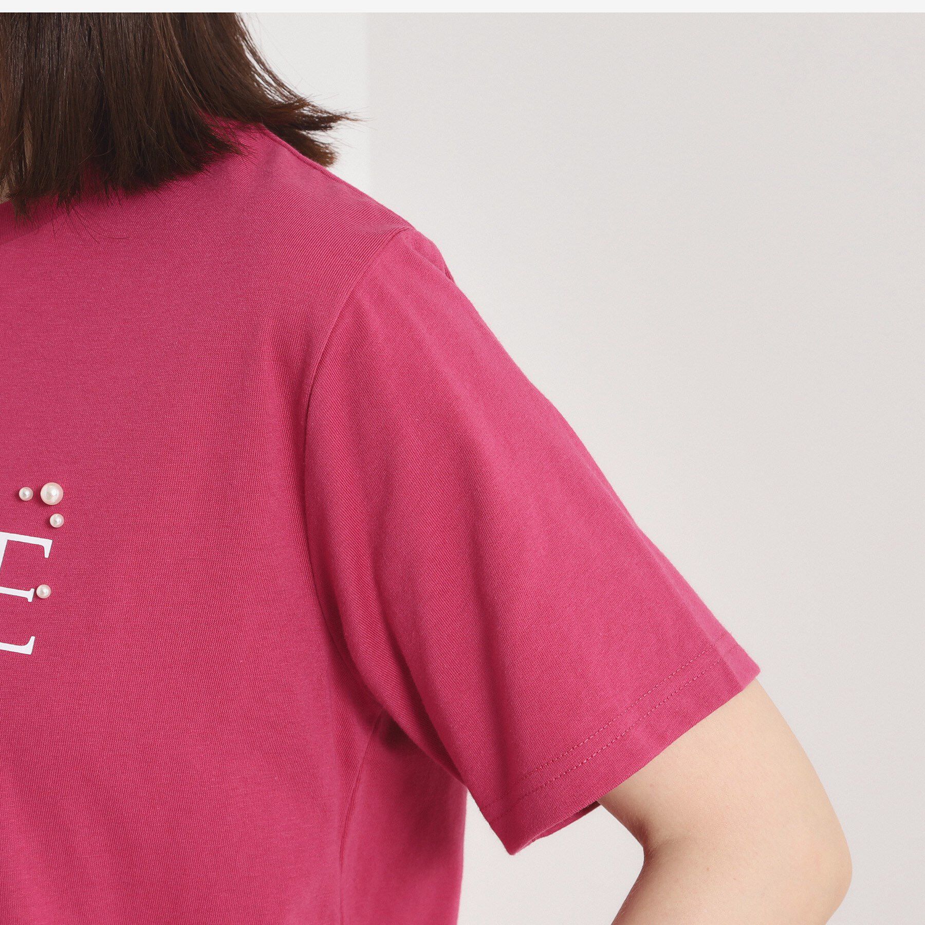 ITS&rsquo;DEMO「【手洗い可】パール調ロゴTシャツ」|Tシャツ・カットソー|