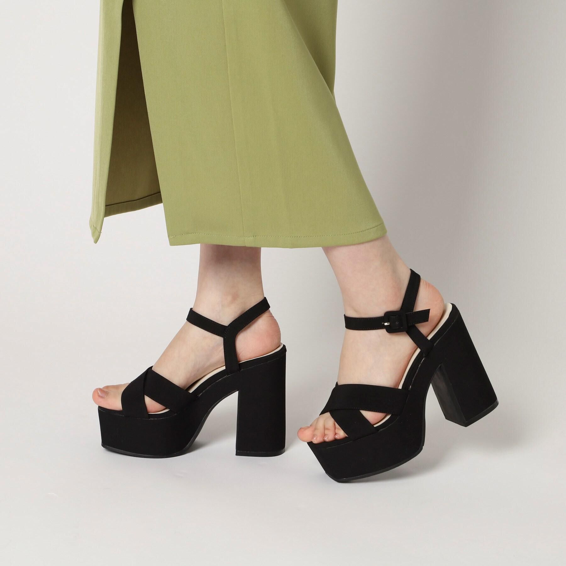 ESPERANZA「◆【ラク盛り／サンダル】リピーター続出／脚長美脚　ラク盛り厚底サンダル　24年Ver」|サンダル|ブラック(319)