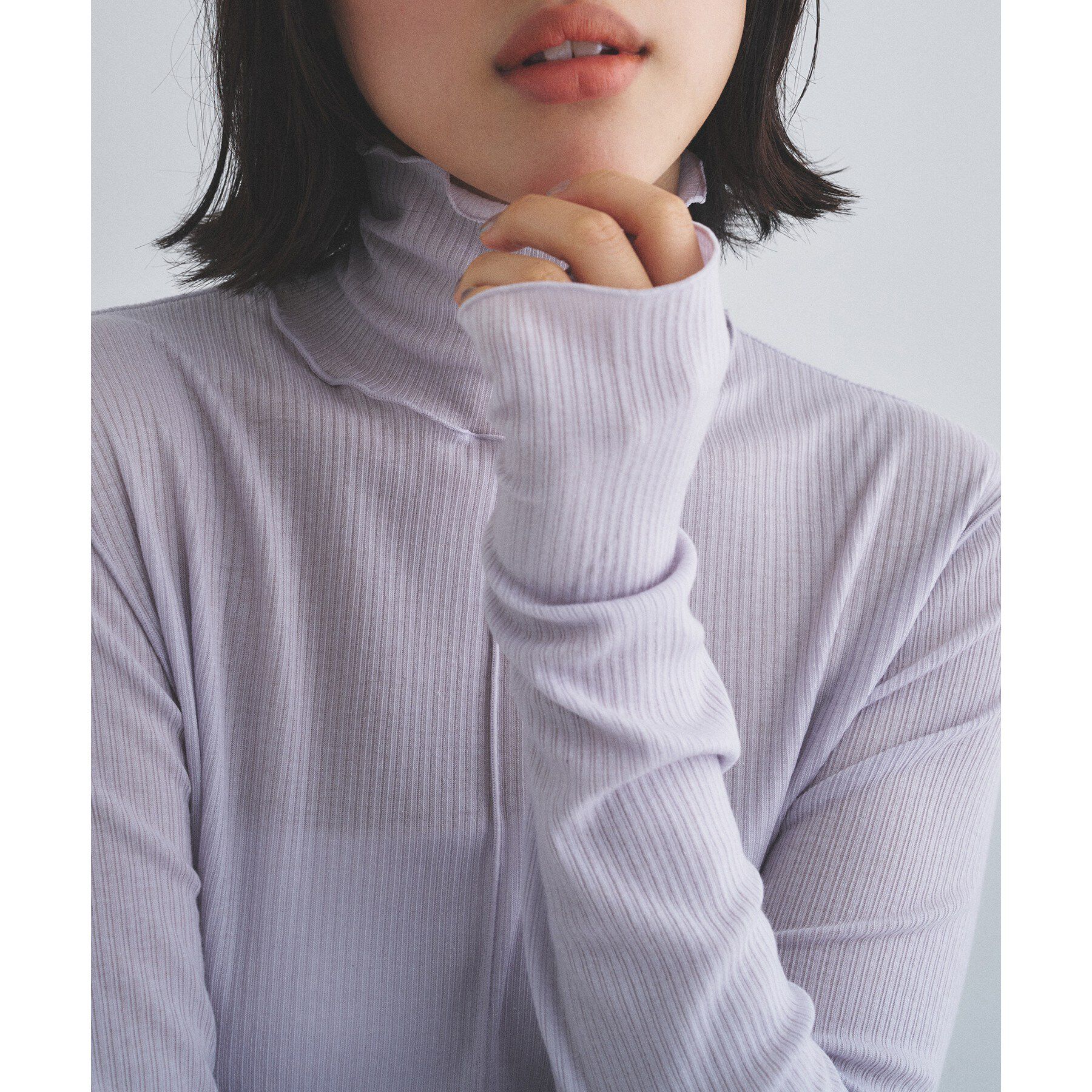 CODE A「edge-fit ribbed turtleneck」|Tシャツ・カットソー|