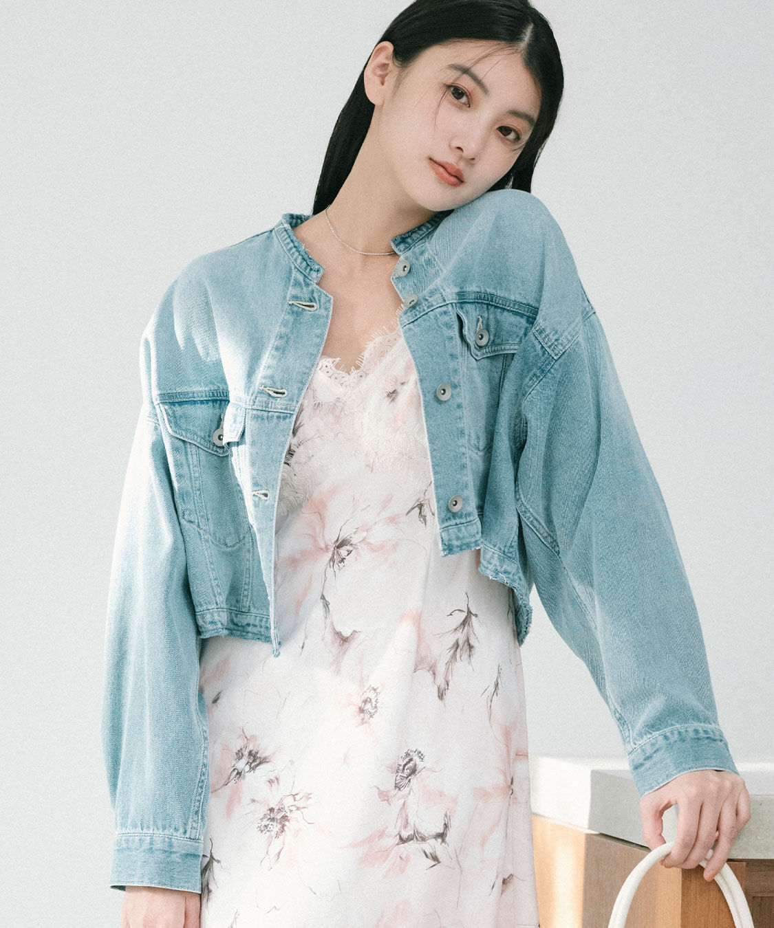 COCO DEAL「フラワープリントレーストリムキャミワンピース」|ワンピース|