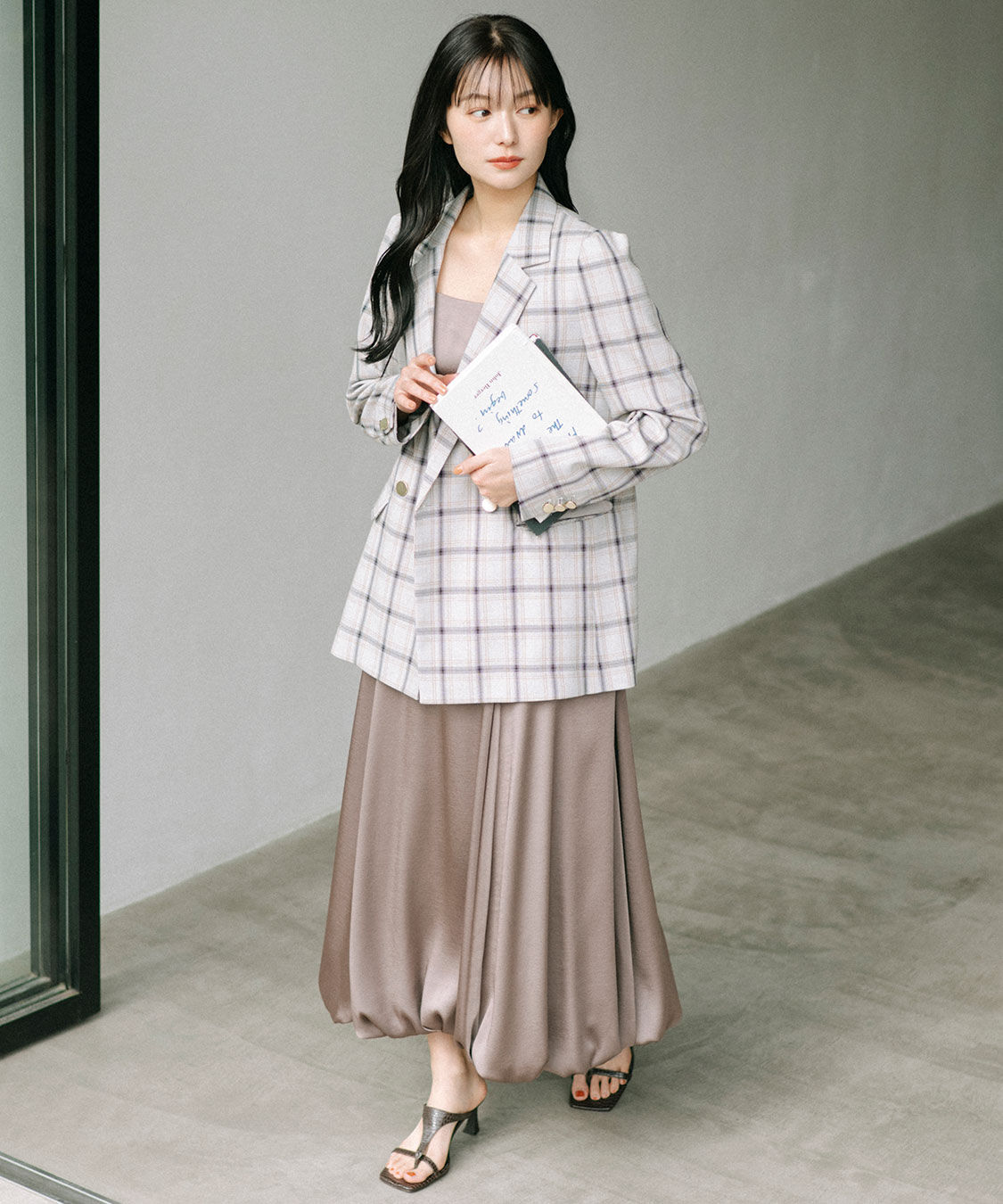 COCO DEAL「バルーンヘムバックデザインサテンワンピース」|ワンピース|