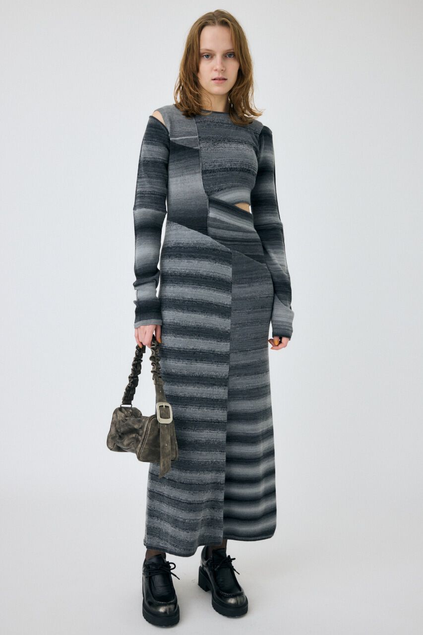 MOUSSY「ASSYMMETRY SWITCHING ドレス」|ワンピース|GRY