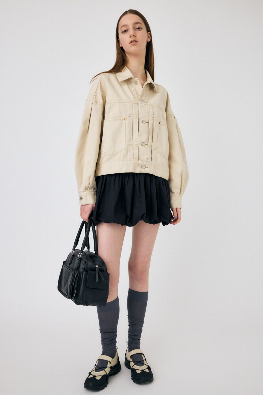 MOUSSY「TUCK SLEEVE デニムジャケット」|デニムジャケット|