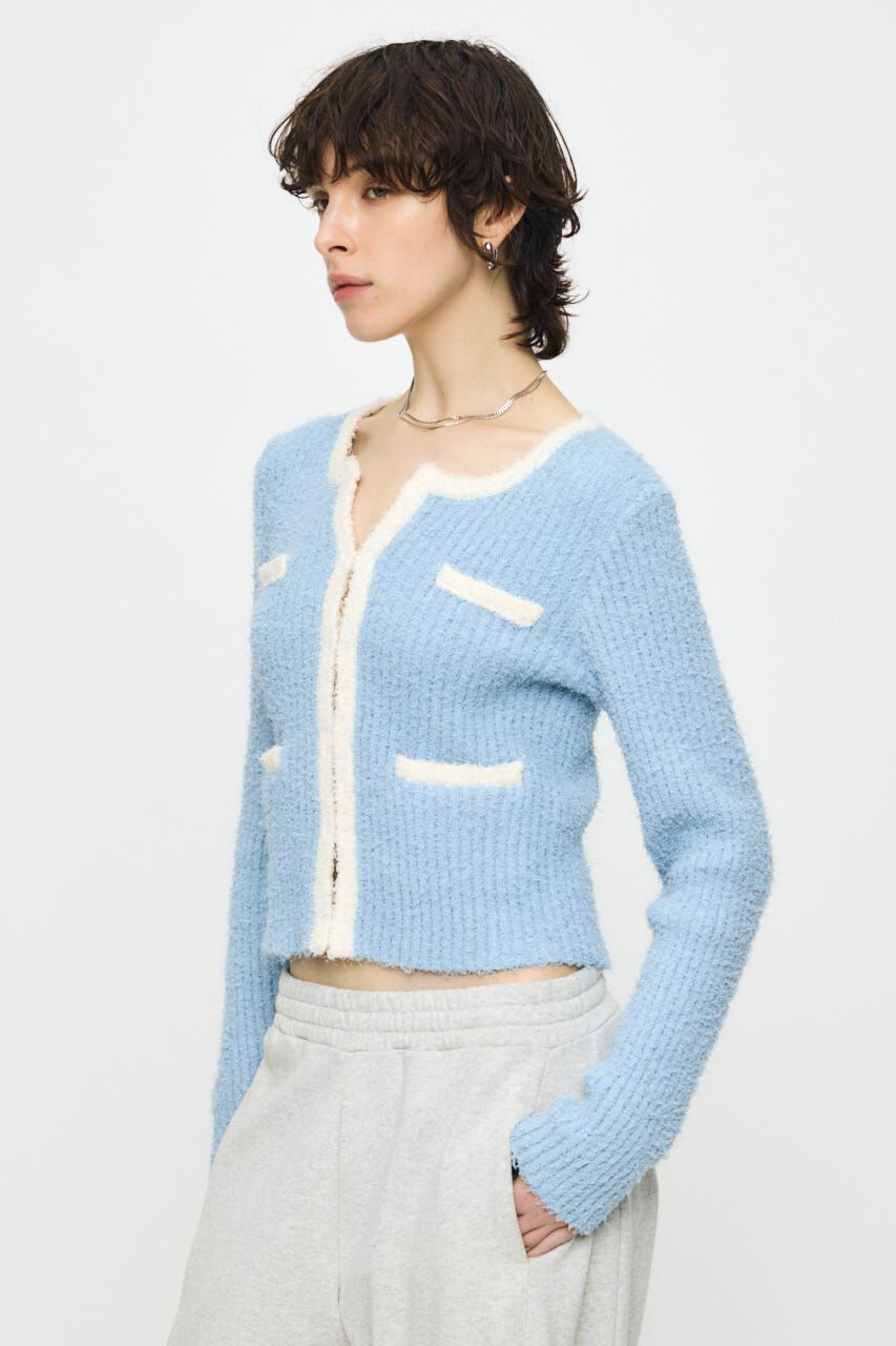 MOUSSY「FANCY YARN BI COLOR カーディガン」|カーディガン|