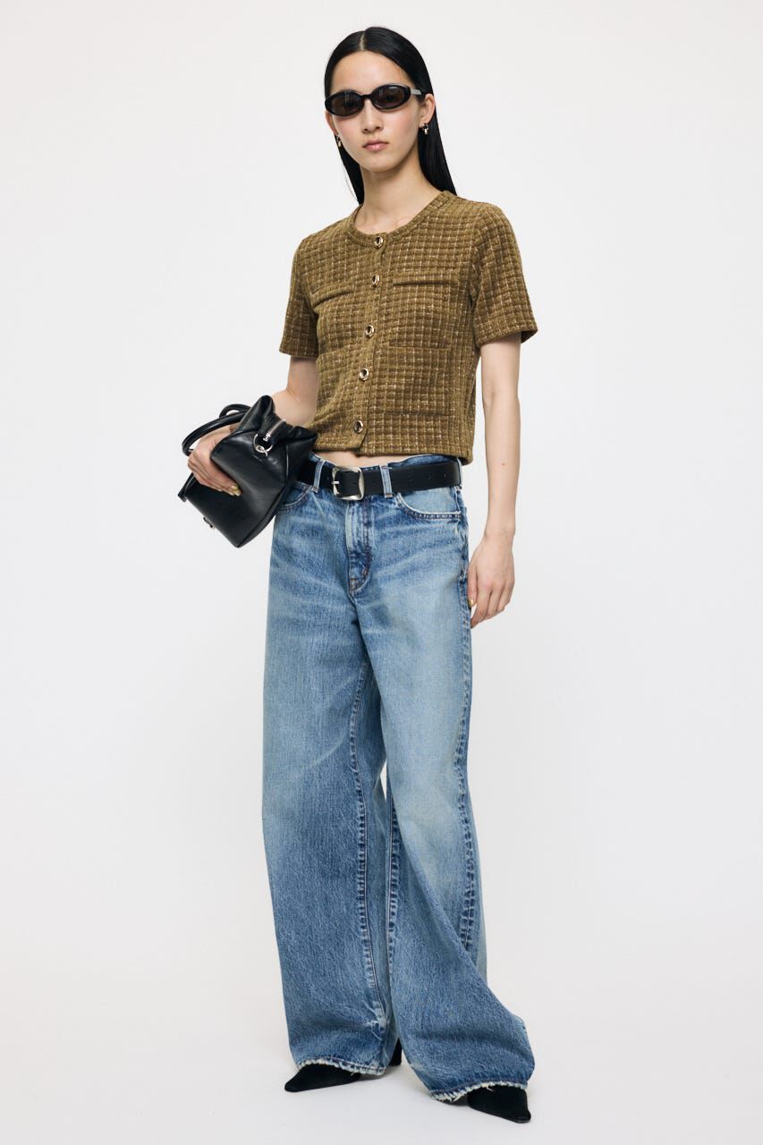 MOUSSY「TWEEDY カーディガン」|カーディガン|