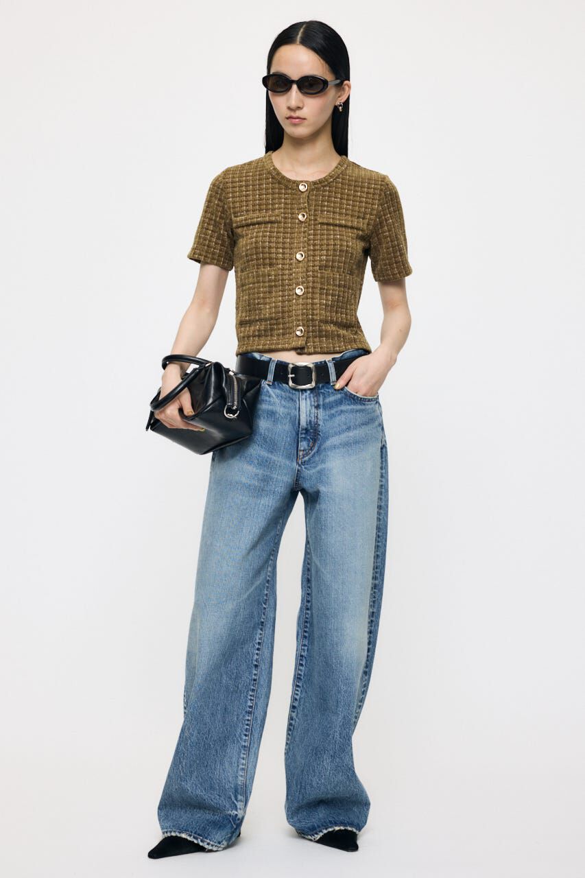 MOUSSY「TWEEDY カーディガン」|カーディガン|