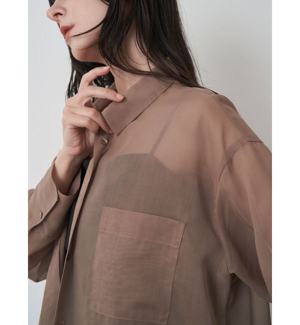ELENDEEK「OVER SIZE SHEER SH」|シャツ・ブラウス|