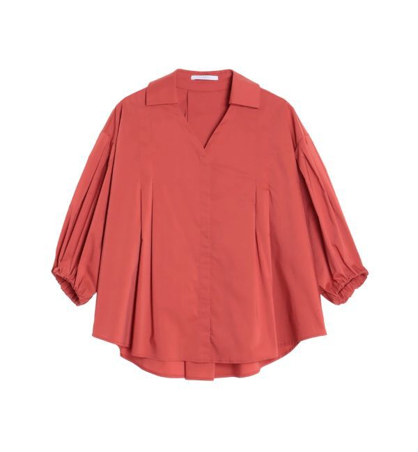 ELENDEEK「SKIPPER VOLUME SLEEVE BL」|シャツ・ブラウス|ダークオレンジ