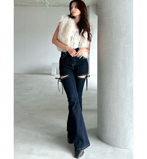 RESEXXY「フラッフィーボリュームショートベスト」|その他|