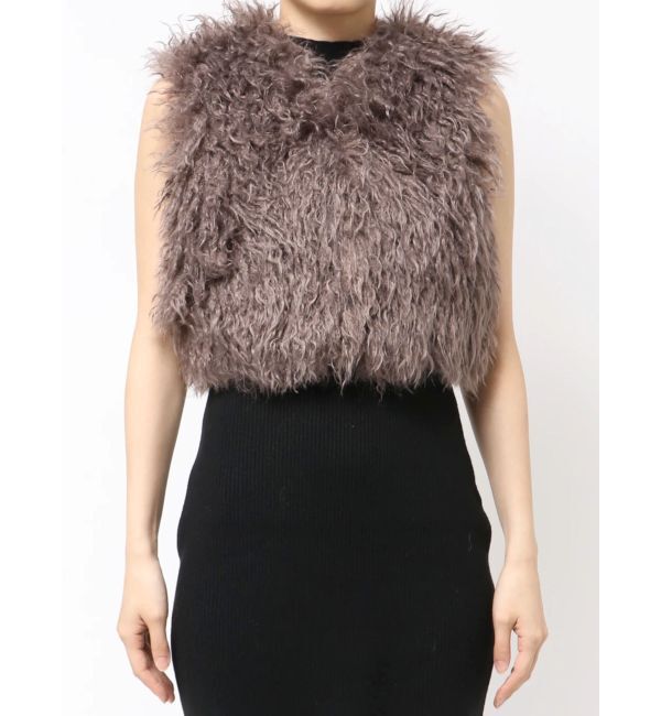 RESEXXY「フラッフィーボリュームショートベスト」|その他|