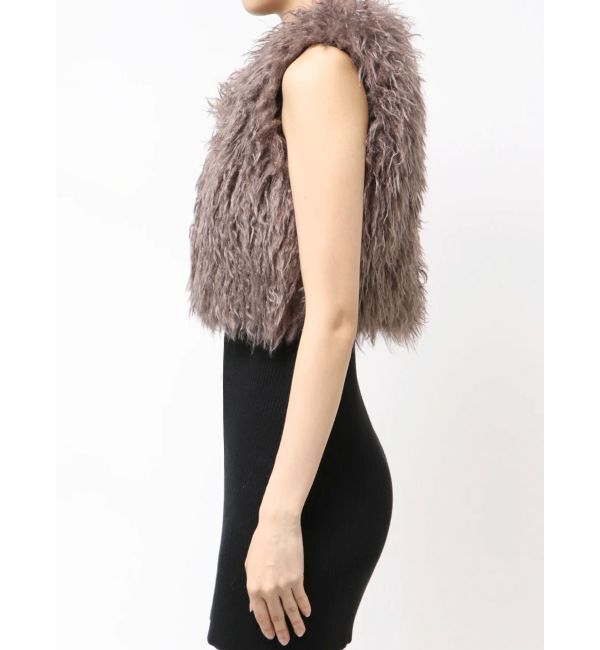 RESEXXY「フラッフィーボリュームショートベスト」|その他|