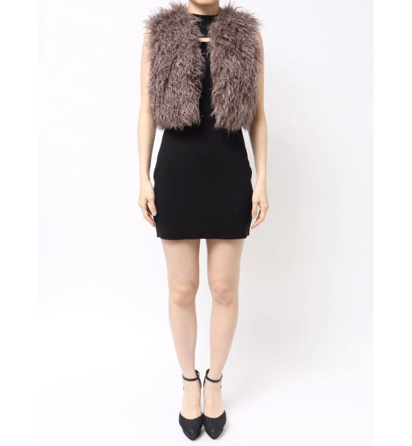 RESEXXY「フラッフィーボリュームショートベスト」|その他|