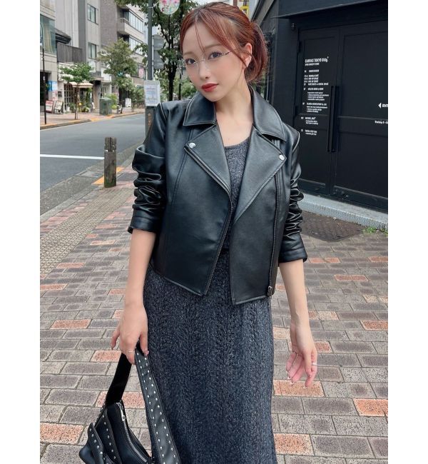 RESEXXY「フェイクレザーライダースジャケット」|ライダースジャケット|