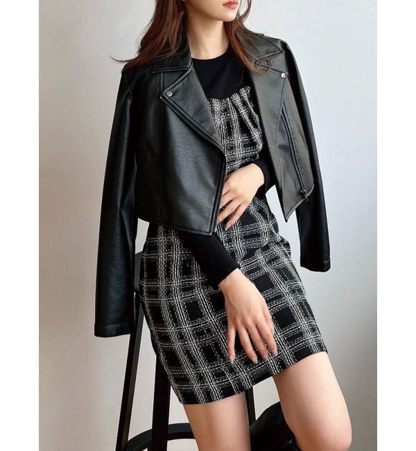 RESEXXY「フェイクレザーライダースジャケット」|ライダースジャケット|