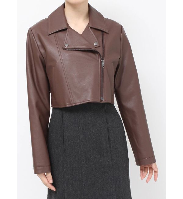 RESEXXY「フェイクレザーライダースジャケット」|ライダースジャケット|