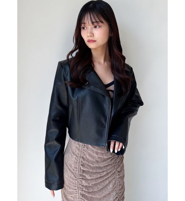 RESEXXY「フェイクレザーライダースジャケット」|ライダースジャケット|