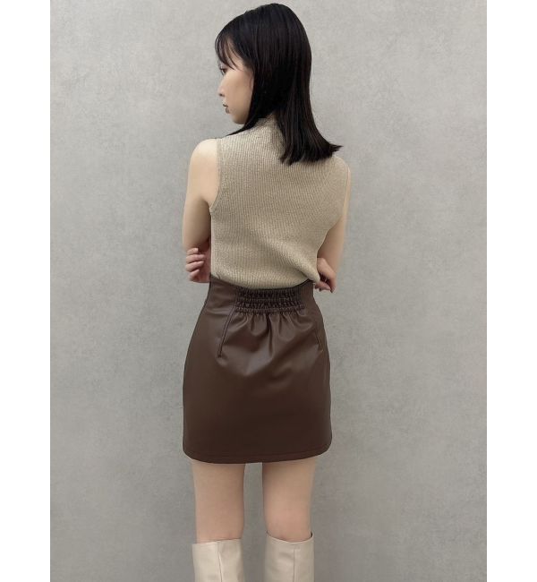 dazzlin「【SETUP】マテリアルコンパクトミニスカート※セットアップ対応」|スカート|