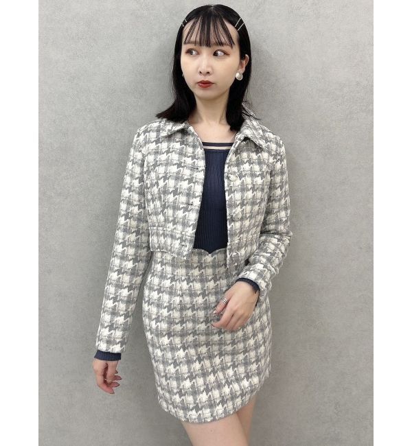 dazzlin「【SETUP】マテリアルコンパクトミニスカート※セットアップ対応」|スカート|