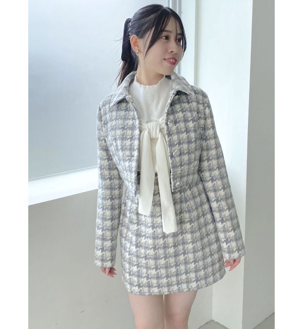 dazzlin「【SETUP】マテリアルコンパクトミニスカート※セットアップ対応」|スカート|