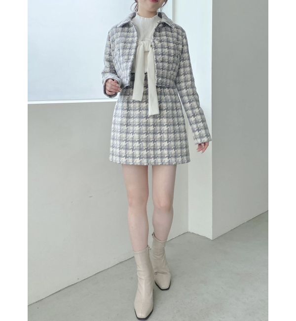 dazzlin「【SETUP】マテリアルコンパクトミニスカート※セットアップ対応」|スカート|