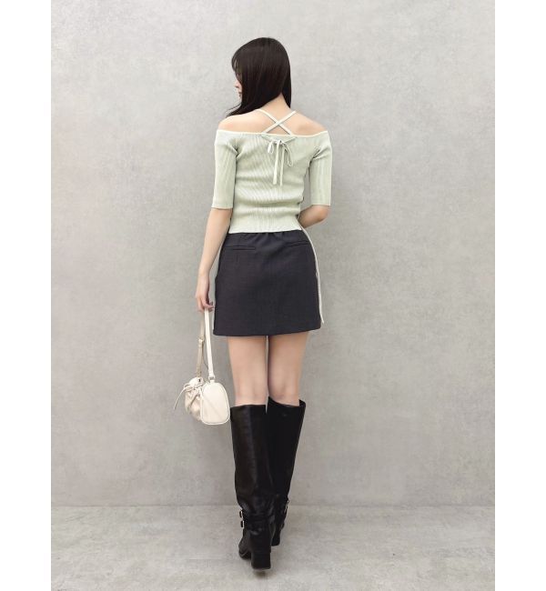 dazzlin「サイドクロスオープンボレロニット」|ニット・セーター|