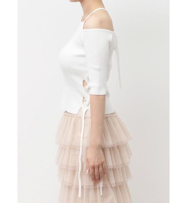 dazzlin「サイドクロスオープンボレロニット」|ニット・セーター|