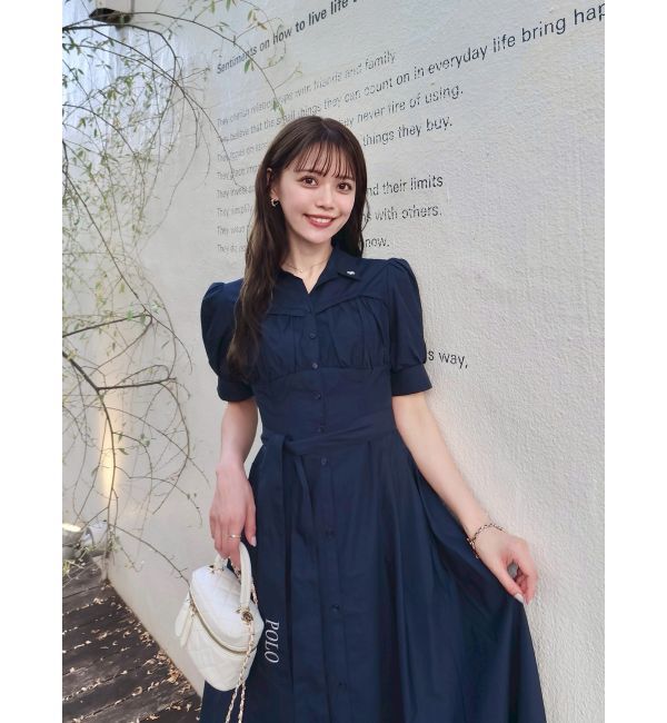 dazzlin「【POLO BCSコラボ/再生産】コルセットスウィッチングシャツワンピース」|ワンピース|