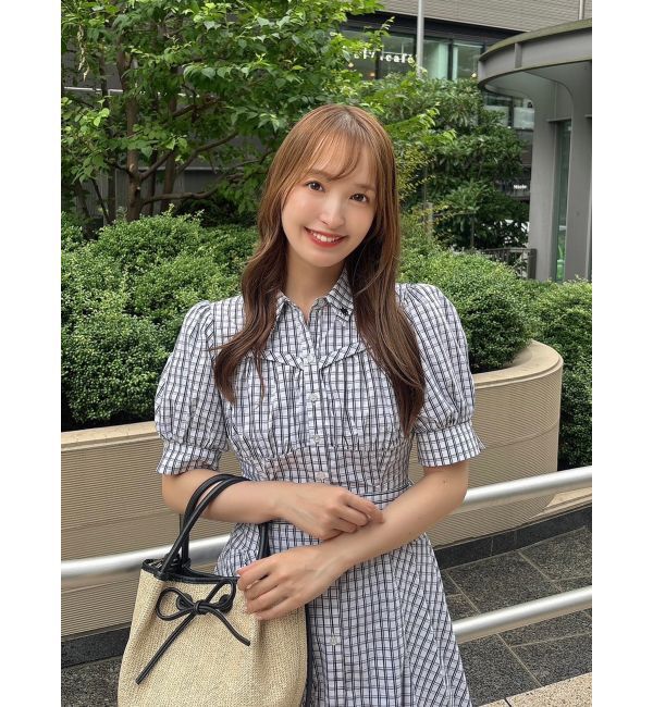 dazzlin「【POLO BCSコラボ/再生産】コルセットスウィッチングシャツワンピース」|ワンピース|