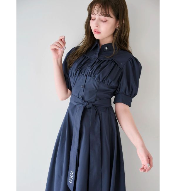 dazzlin「【POLO BCSコラボ/再生産】コルセットスウィッチングシャツワンピース」|ワンピース|