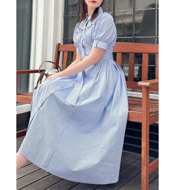 dazzlin「【POLO BCSコラボ/再生産】コルセットスウィッチングシャツワンピース」|ワンピース|