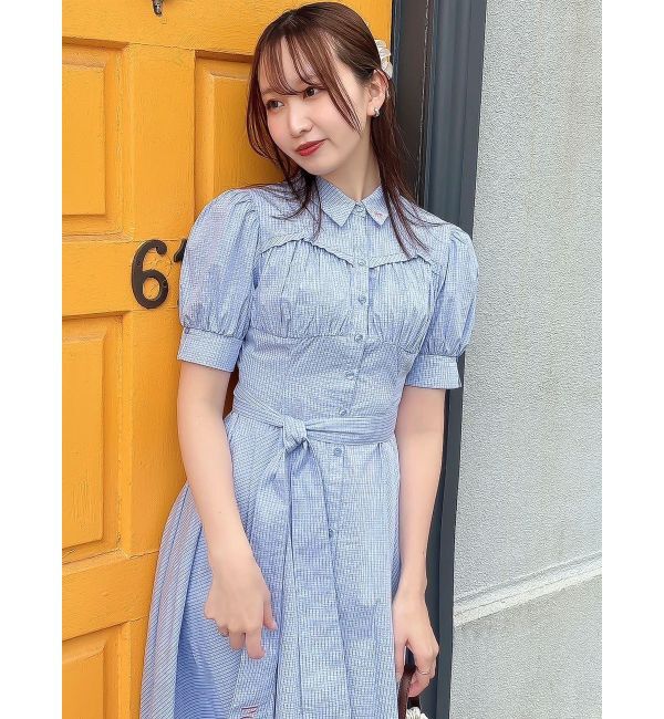 dazzlin「【POLO BCSコラボ/再生産】コルセットスウィッチングシャツワンピース」|ワンピース|