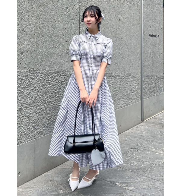 dazzlin「【POLO BCSコラボ/再生産】コルセットスウィッチングシャツワンピース」|ワンピース|