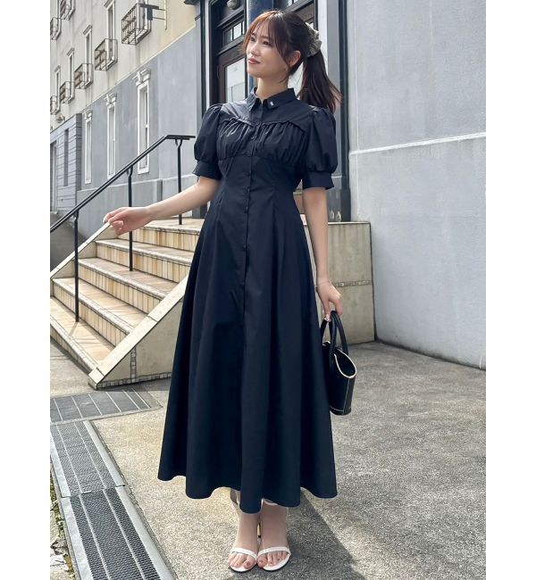 dazzlin「【POLO BCSコラボ/再生産】コルセットスウィッチングシャツワンピース」|ワンピース|