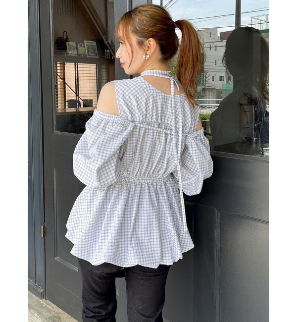 dazzlin「ギャザーバルーンペプラムブラウス」|シャツ・ブラウス|