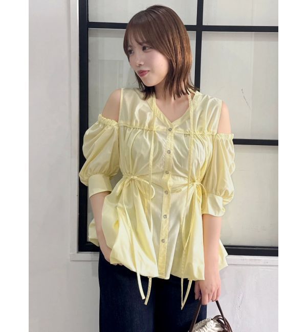 dazzlin「ギャザーバルーンペプラムブラウス」|シャツ・ブラウス|