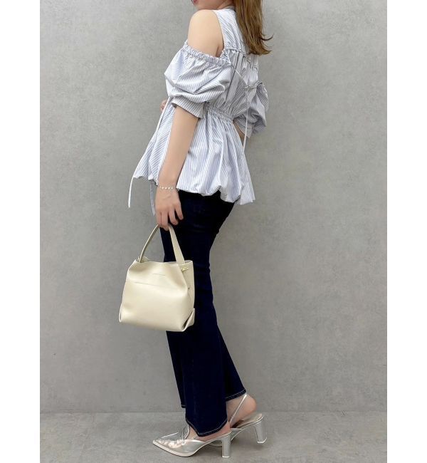 dazzlin「ギャザーバルーンペプラムブラウス」|シャツ・ブラウス|