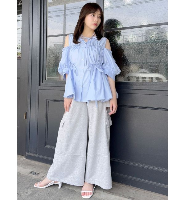 dazzlin「ギャザーバルーンペプラムブラウス」|シャツ・ブラウス|