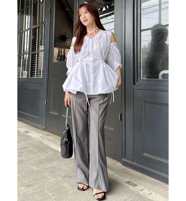 dazzlin「ギャザーバルーンペプラムブラウス」|シャツ・ブラウス|