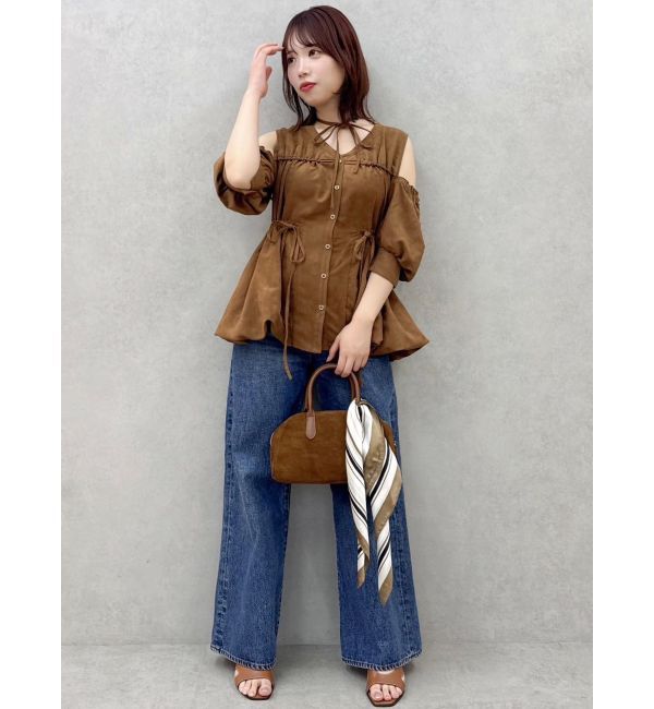 dazzlin「ギャザーバルーンペプラムブラウス」|シャツ・ブラウス|