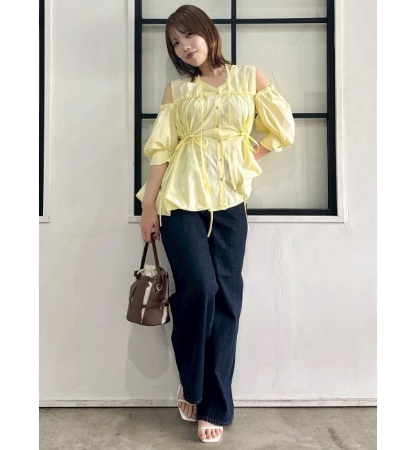dazzlin「ギャザーバルーンペプラムブラウス」|シャツ・ブラウス|